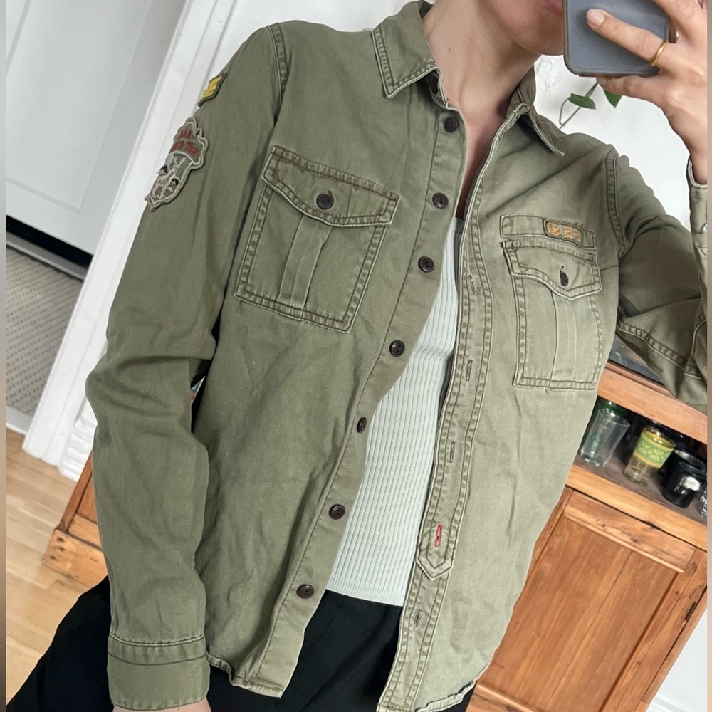 BDG Army Green Button Down Shirt